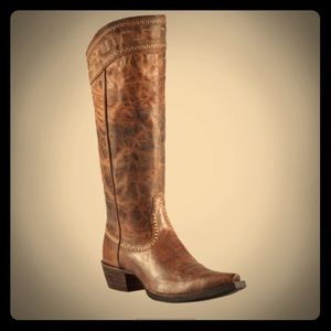 Ariat Woman’s Sahara Zip Western Boots- Brown